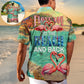 Beach Flamingo Hawaiian Shirt Summer Design Detail For Thoughtful Gifting