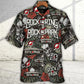 Rock Music Festival Hawaiian Shirt Tropical Styling View For Coastal Travel