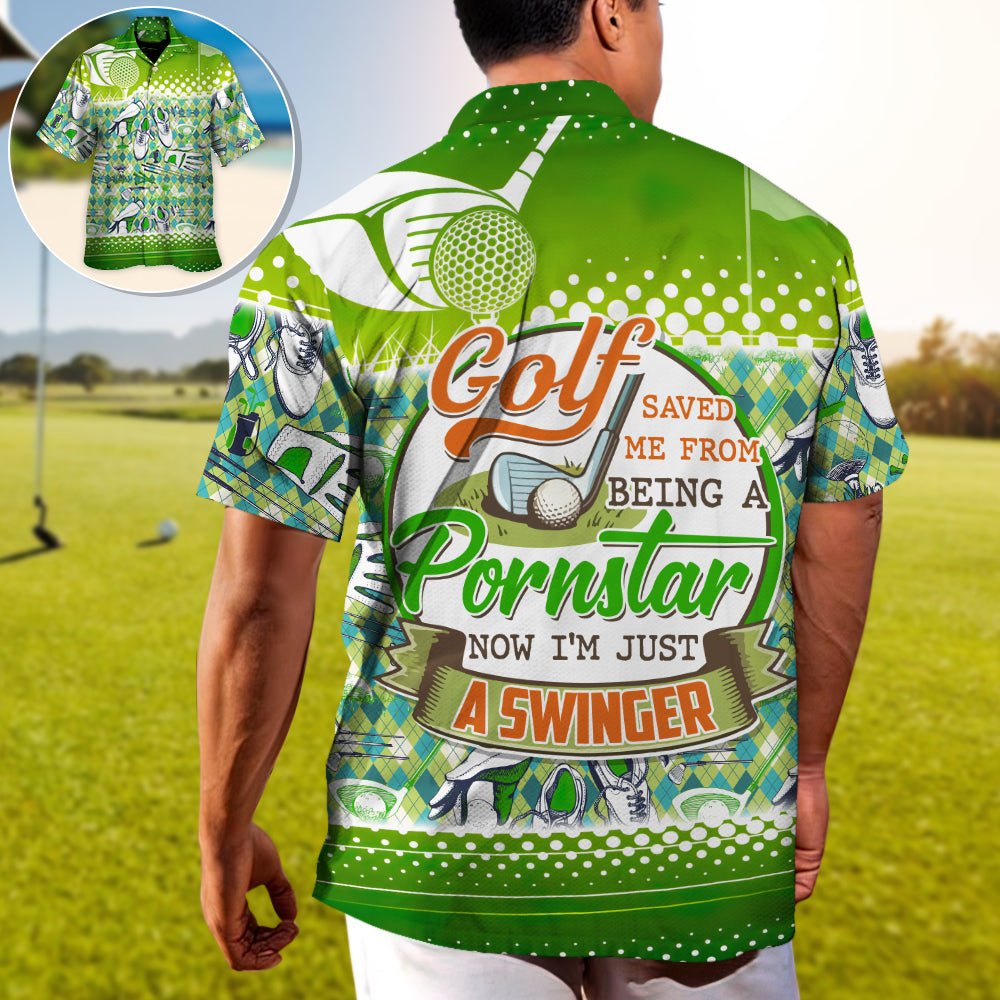 Golf Player Hawaiian Shirt For Summer Vacation And Beach Travel