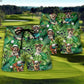 Golf Dog Playing Golf Funny Putt Joke Tropical Beach Shorts For Active Summer Travel