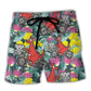Floral Kangaroo Koala Cycling Beach Shorts For Beach Days And Lightweight Summer Style