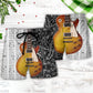 Bass Guitar Musician Art Style Beach Shorts For Summer Festivals And Travel