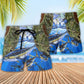 Fishing Beach Shorts Pattern Detail For Relaxed Weekends And Versatile Outdoor Wear
