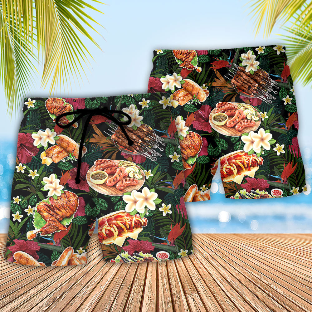 BBQ Beach Shorts Pattern Detail For Sunny Day Adventures And Thoughtful Gift Giving