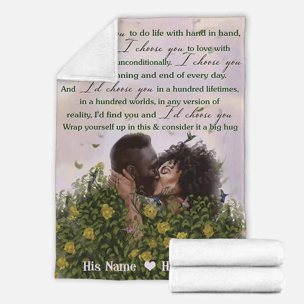 African American Every Love Story Is Beautiful Afro Couple Personalized Flannel Blanket For Cozy Bedroom Sofa Decor