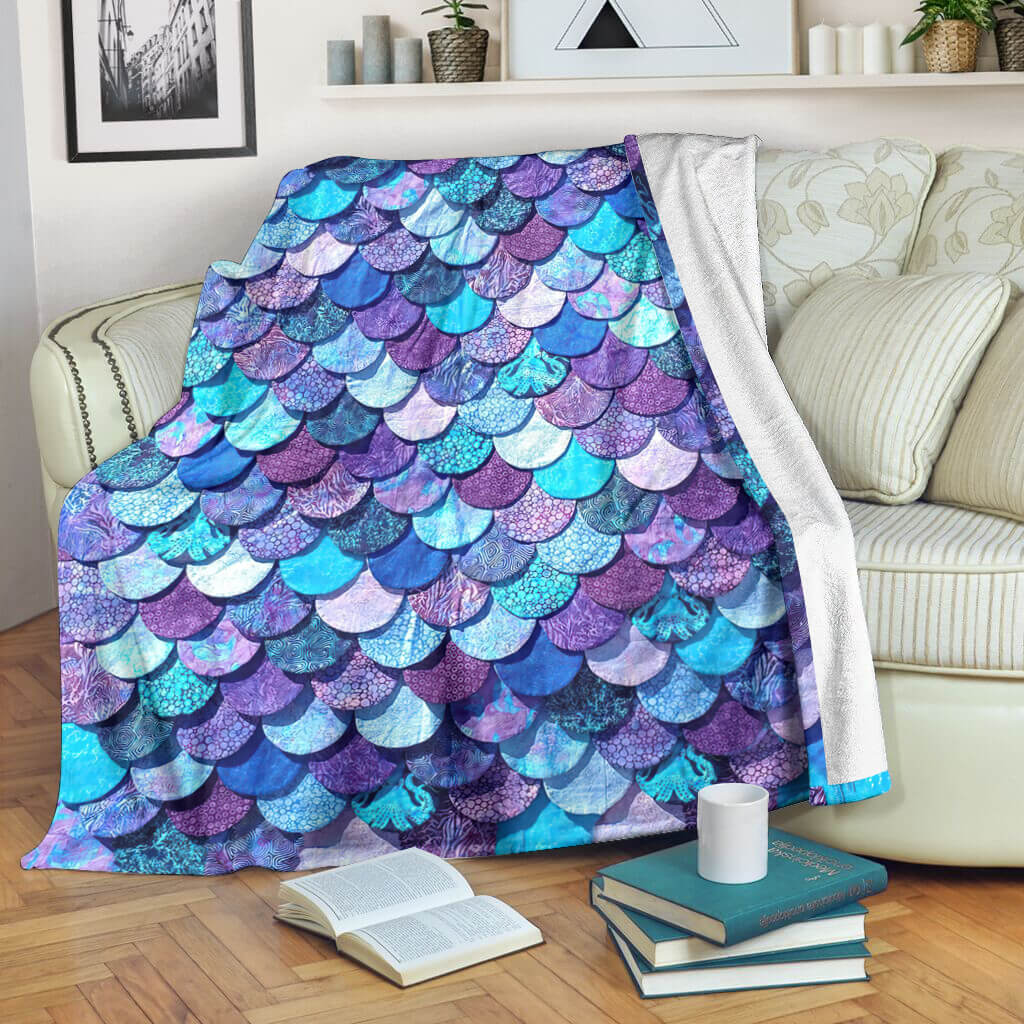 Mermaid Love Ocean Lover Flannel Blanket For Cozy Bedroom Sofa Decor