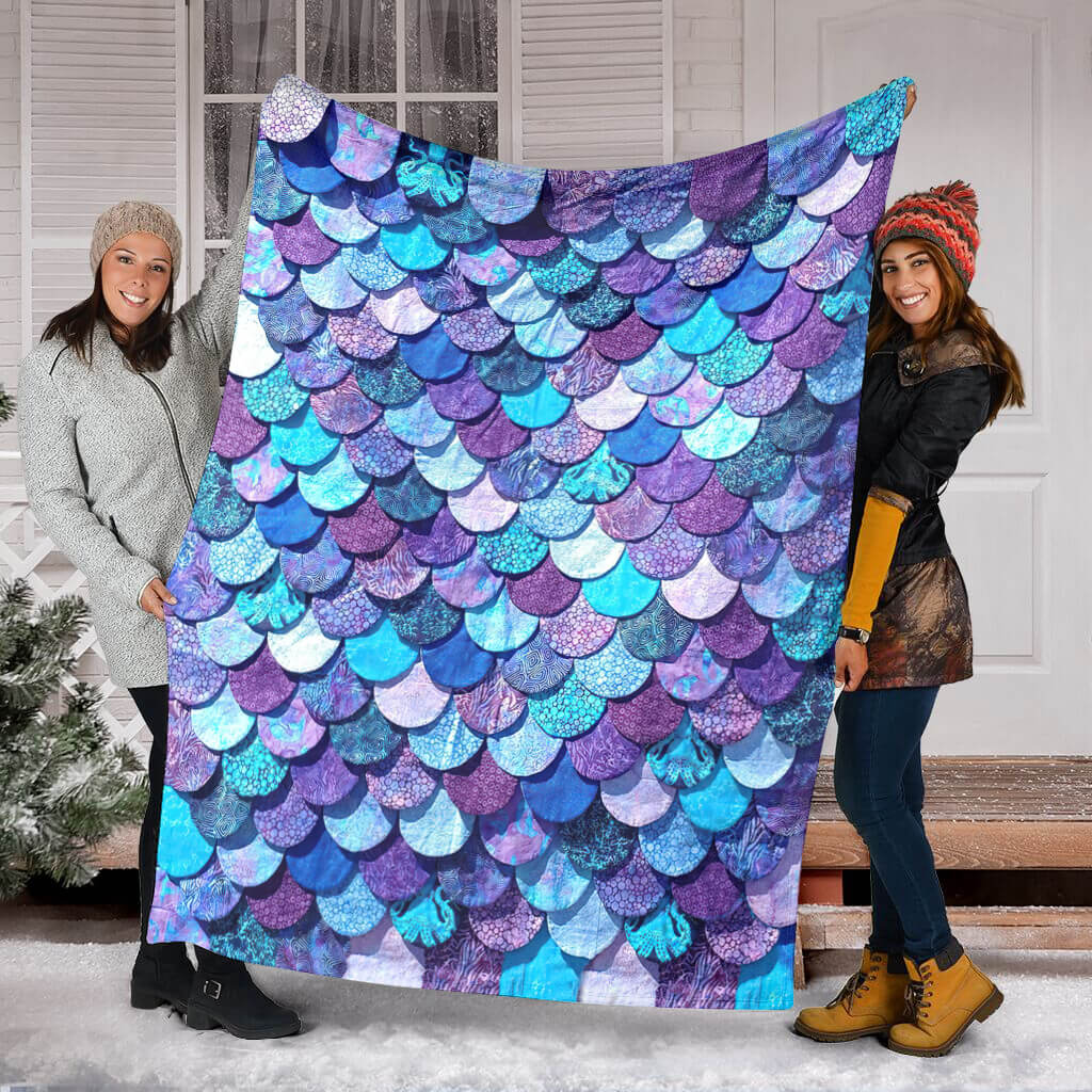 Mermaid Love Ocean Lover Flannel Blanket For Cozy Bedroom Sofa Decor
