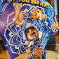 Funny Cat Tabby Yoga Galaxy Pose Hawaiian Shirt Design Detail For Sunny Adventures And Casual Wear
