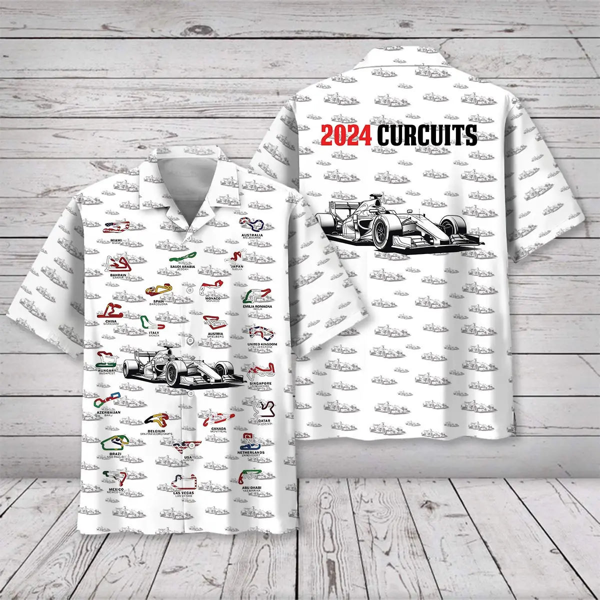 Open Wheel Racing Circuits Hawaiian Shirt For Resort Trips, Coastal Parties, And Warm Weather Style