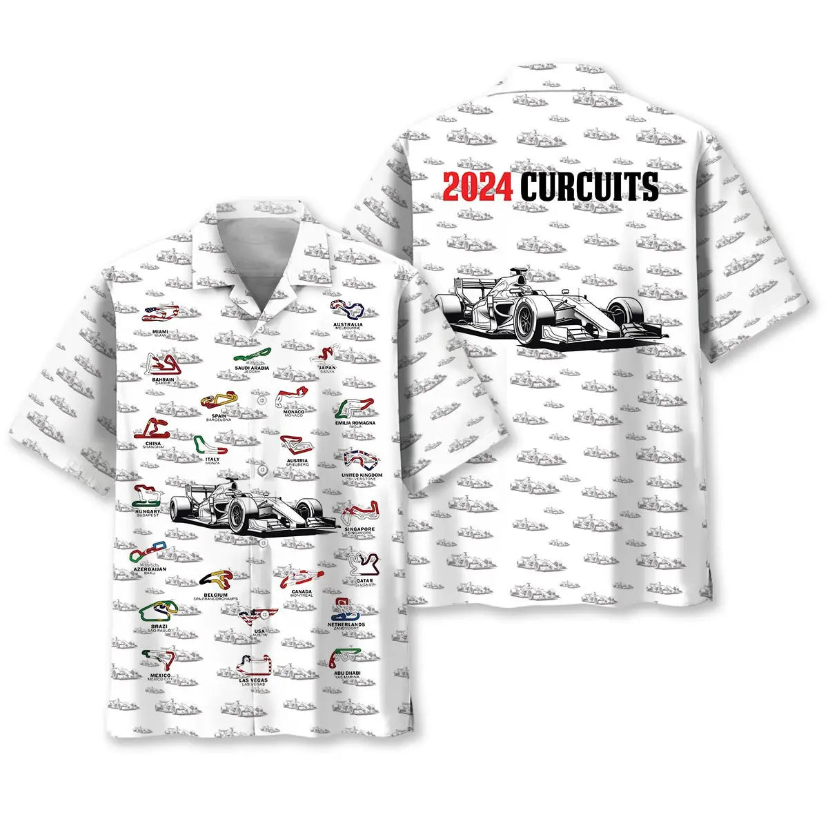 Open Wheel Racing Circuits Hawaiian Shirt For Resort Trips, Coastal Parties, And Warm Weather Style