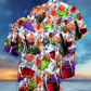 Wine Special Hawaiian Shirt Pattern Detail For Vacation Travel And Daily Wear
