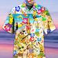 Funny Tropical Music Banana Beach Hawaiian Shirt Artwork Detail For Resort Trips And Outdoor Activities