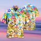 Funny Tropical Music Banana Beach Hawaiian Shirt Design View For Casual Summer Styling