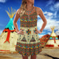 Native V-Neck Sleeveless Cami Dress For Parties And Relaxed Everyday Styling