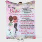 Bestie Love Beautiful Personalized Flannel Blanket For Cozy Bedroom Sofa Decor
