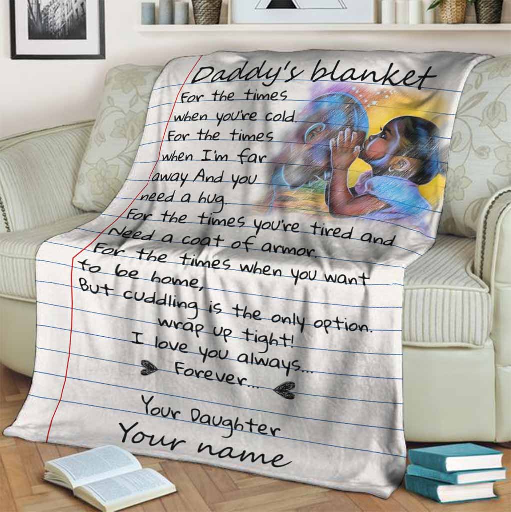 African Daddy's American Personalized Flannel Blanket For Cozy Bedroom Sofa Decor
