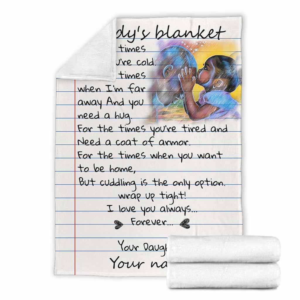 African Daddy's American Personalized Flannel Blanket For Cozy Bedroom Sofa Decor
