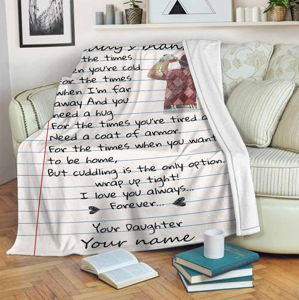 Golf Daddy I Love You Personalized Flannel Blanket For Cozy Bedroom Sofa Decor