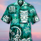 Turtle Tiki Geen Hawaiian Shirt Artwork View For Weekend Travel And Beach Style