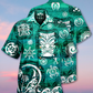 Turtle Tiki Geen Hawaiian Shirt Design Detail For Sunny Adventures And Casual Wear