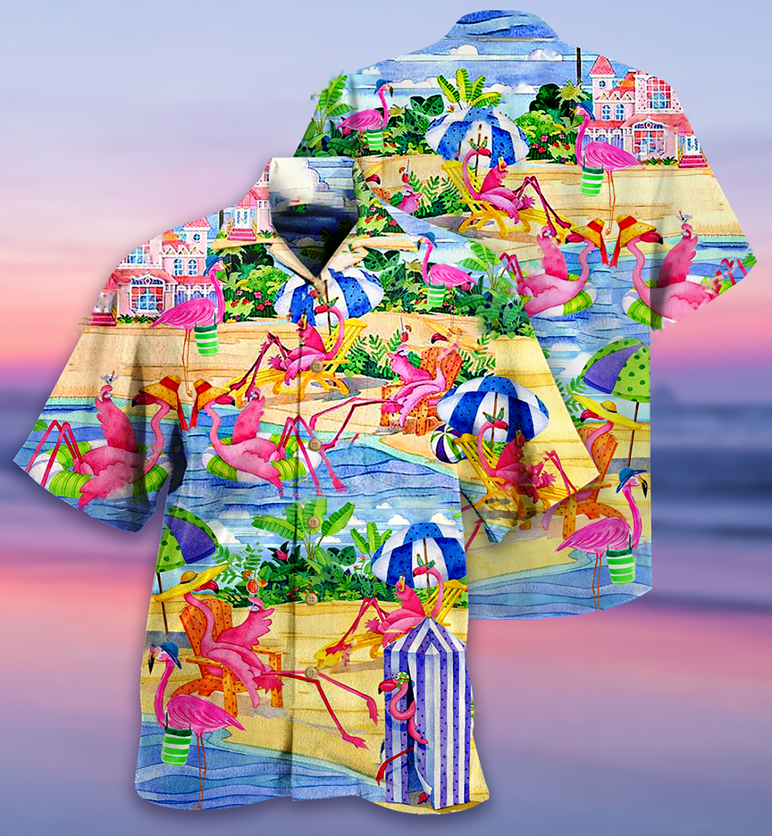 Flamingo Beach Hawaiian Shirt For Warm Weather Adventures And Everyday Comfort