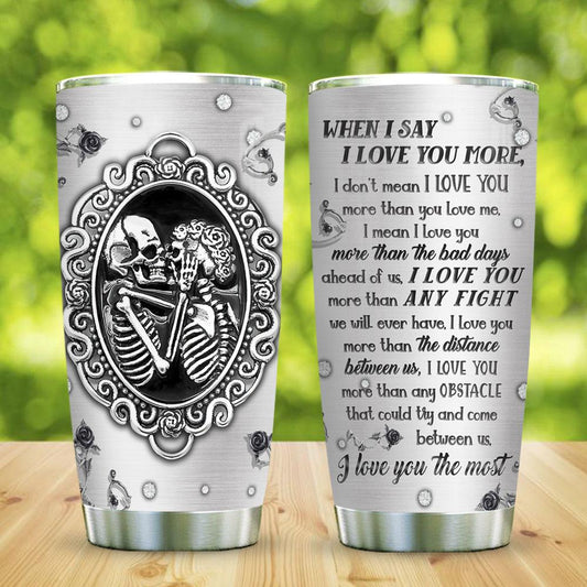 Skull Love You 20 Oz Tumbler For Coffee Travel And Daily Drinks