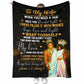 African When You Need A Hug Couple Personalized Flannel Blanket For Cozy Bedroom Sofa Decor