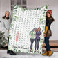Family Love Mom Home Laughter Crossword Mothers Day Personalized Flannel Blanket For Cozy Bedroom Sofa Decor
