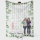 Family Mom Home Laughter Crossword Personalized Flannel Blanket For Cozy Bedroom Sofa Decor