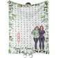Family Mom Home Laughter Crossword Personalized Flannel Blanket For Cozy Bedroom Sofa Decor