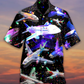 Airplane Hawaiian Shirt With All Over Print For Tropical Parties Vacation Travel And Casual Summer Style
