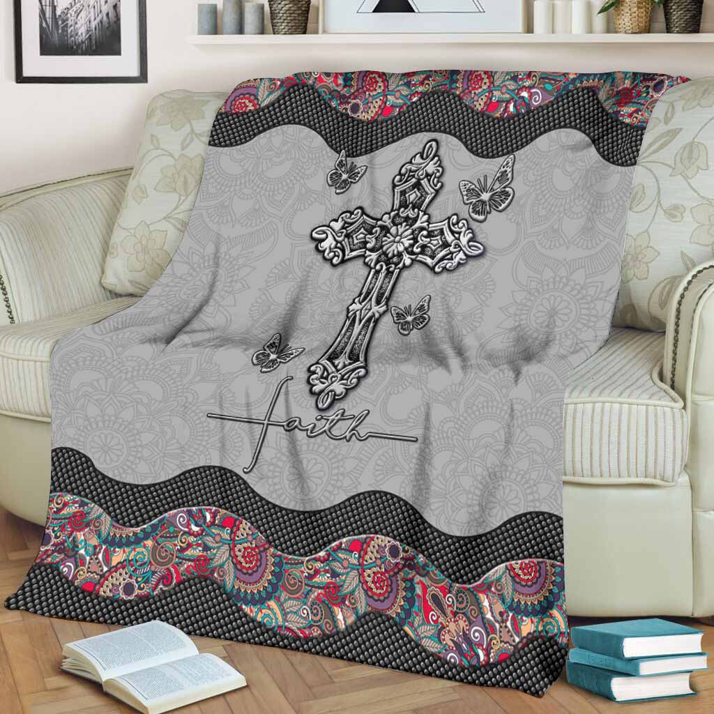 Jesus Faith In Your Life Flannel Blanket For Cozy Bedroom Sofa Decor