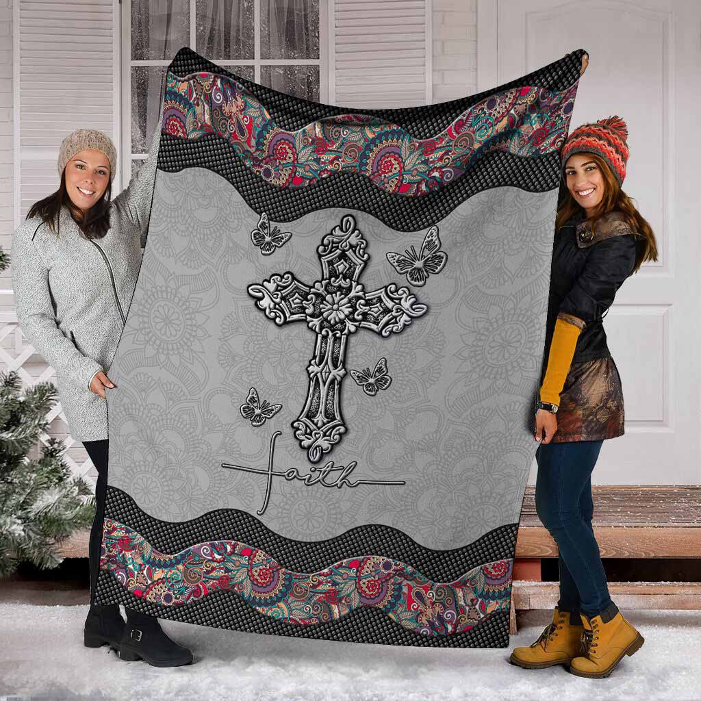 Jesus Faith In Your Life Flannel Blanket For Cozy Bedroom Sofa Decor