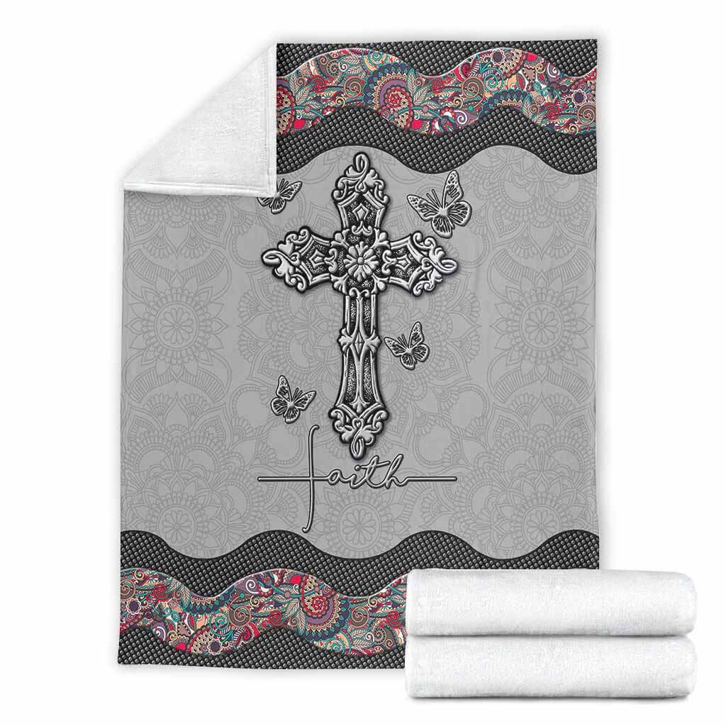 Jesus Faith In Your Life Flannel Blanket For Cozy Bedroom Sofa Decor