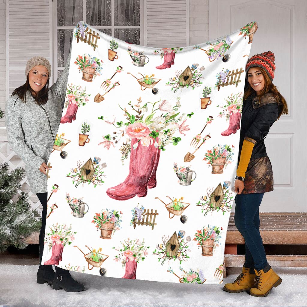 Garden Love Gardening In Life Flannel Blanket For Cozy Bedroom Sofa Decor