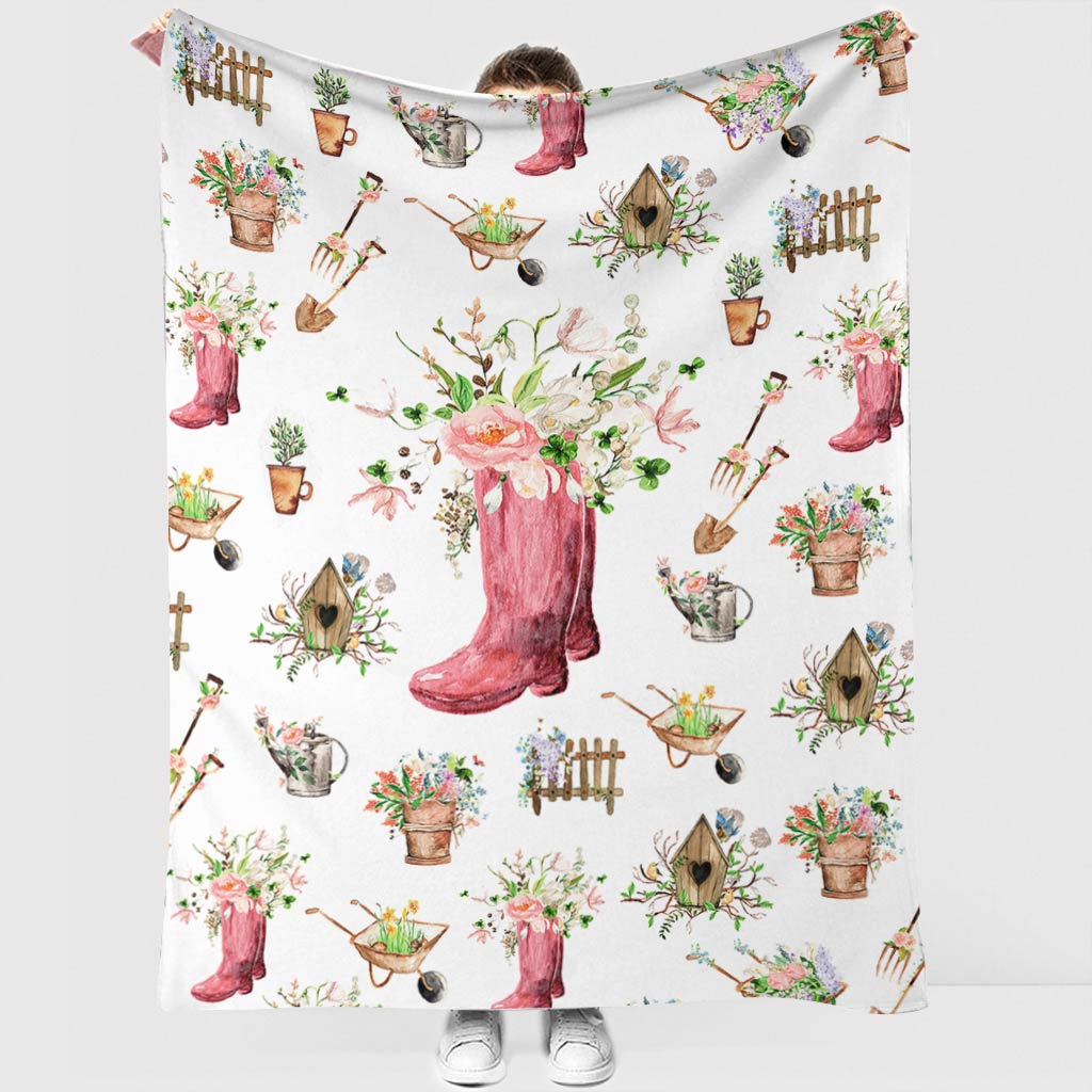 Garden Love Gardening In Life Flannel Blanket For Cozy Bedroom Sofa Decor