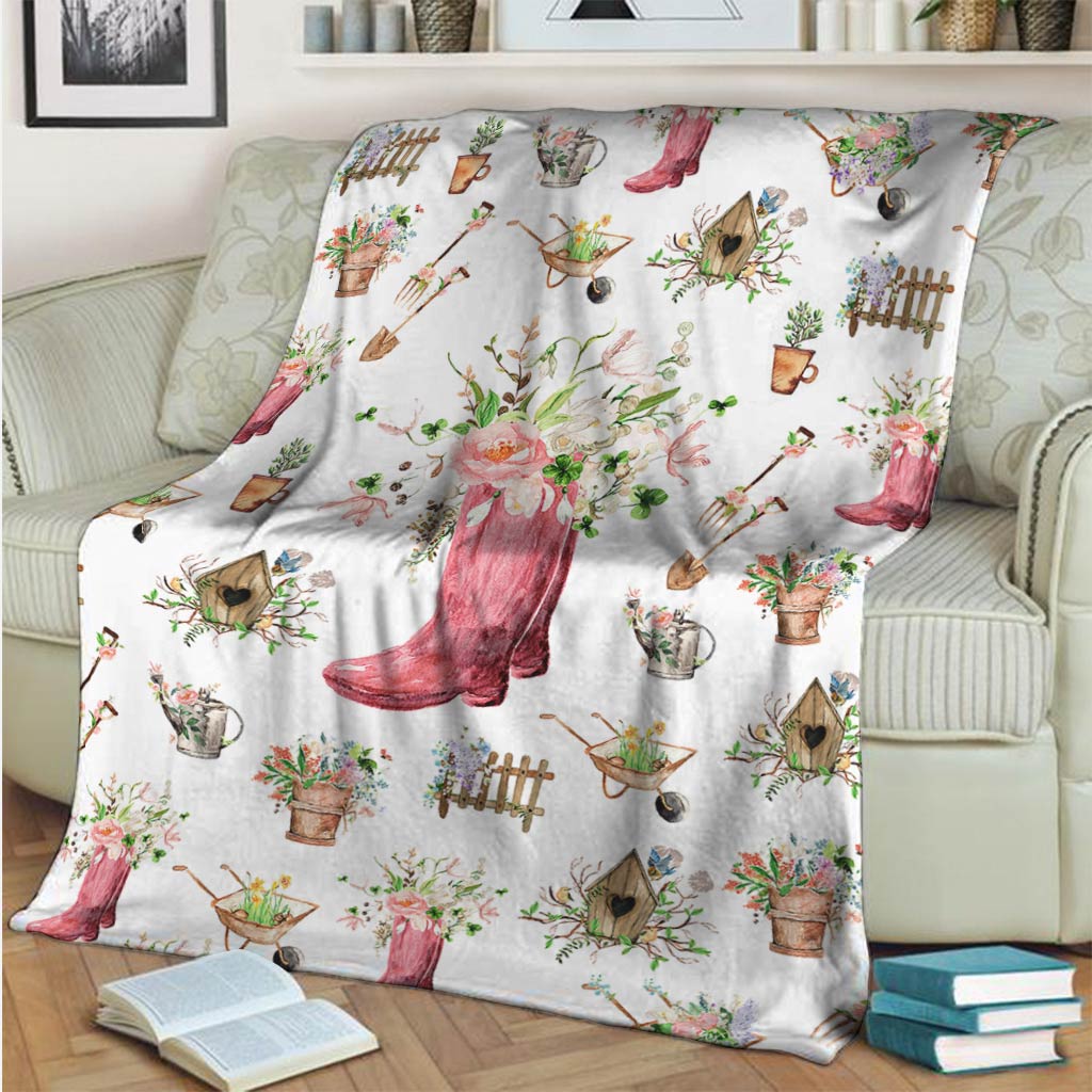 Garden Love Gardening In Life Flannel Blanket For Cozy Bedroom Sofa Decor
