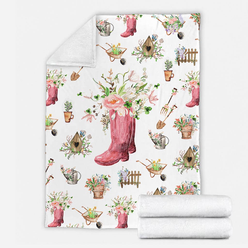 Garden Love Gardening In Life Flannel Blanket For Cozy Bedroom Sofa Decor