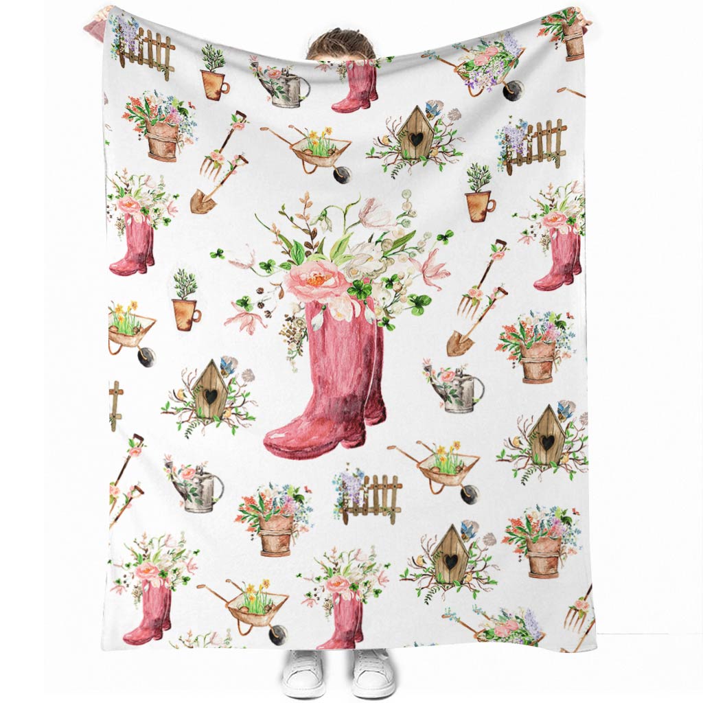 Garden Love Gardening In Life Flannel Blanket For Cozy Bedroom Sofa Decor