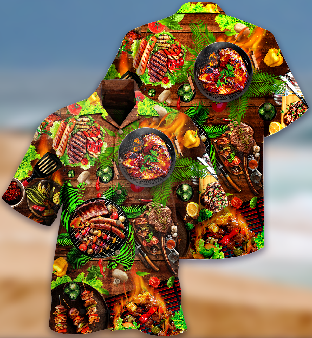 Food Fresh BBQ Hawaiian Shirt For Summer Events And Casual Outdoor Wear