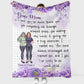 Family Dear Mom Love You Personalized Flannel Blanket For Cozy Bedroom Sofa Decor