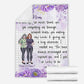 Family Dear Mom Love You Personalized Flannel Blanket For Cozy Bedroom Sofa Decor