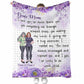 Family Love Dear Mom I Love You So Much Mothers Day Personalized Flannel Blanket For Cozy Bedroom Sofa Decor