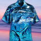 Blue Whale Ocean Hawaiian Shirt For Beach Parties And Weekend Getaways