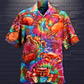 Red Crab Hawaiian Shirt For Poolside Relaxation And Sunny Getaways