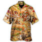 Food Delicious Bread Around Hawaiian Shirt Artwork Detail For Tropical Trips And Casual Outings