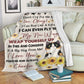 Cat Don't Cry For Me Mom Mothers Day Cat Personalized Flannel Blanket For Cozy Bedroom Sofa Decor