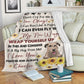 Wheaten Terrier Don't Cry For Me Mom Personalized Flannel Blanket For Cozy Bedroom Sofa Decor
