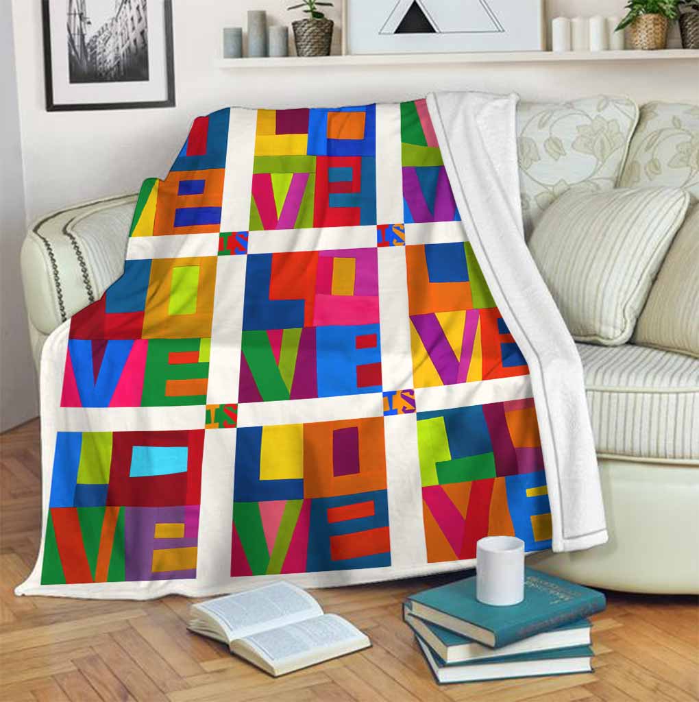 LGBT Love Is Love Flannel Blanket For Cozy Bedroom Sofa Decor