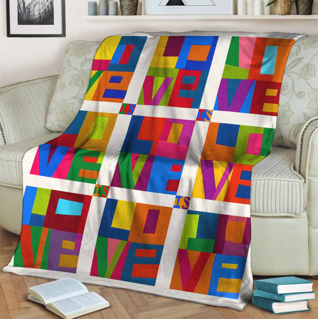 LGBT Love Is Love Flannel Blanket For Cozy Bedroom Sofa Decor